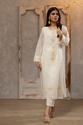 DA-2051 OFFWHITE EMBROIDERED KURTA